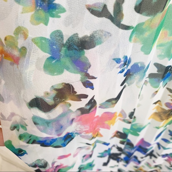 LIKELY Floral Chiffon Pleated Midi Halter Dress - Picture 5 of 10